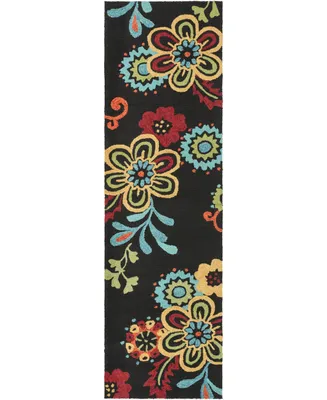 Closeout! Surya Storm Som-7707 Black 2'6" x 8' Runner Area Rug