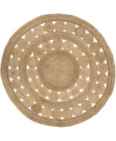 Closeout Surya Sundaze Sdz 1008 Wheat Round Area Rug