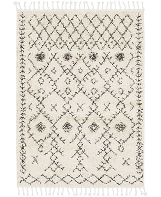 Livabliss Berber Shag Bbe-2302 Charcoal 5'3" x 7'3" Area Rug
