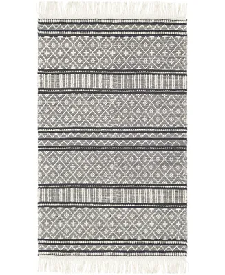 Livabliss Farmhouse Tassels Fts-2300 Charcoal 2' x 3' Area Rug