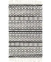 Livabliss Farmhouse Tassels Fts-2300 Charcoal 2' x 3' Area Rug