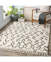 Livabliss Berber Shag Bbe- Charcoal 7'10" x 7'10" Square Area Rug