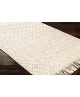 Livabliss Farmhouse Tassels Fts-2305 White 3' x 5' Area Rug