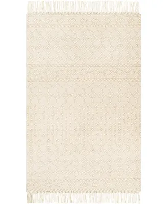 Surya Farmhouse Tassels Fts-2305 White 9' x 12' Area Rug