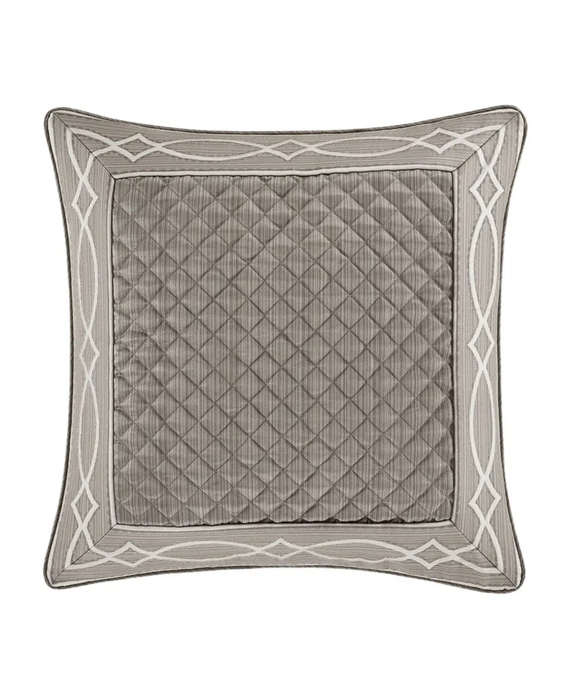 J Queen New York Deco Sham, European - Silver