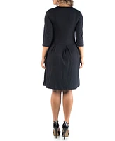 Women's Plus Fit and Flare Dress