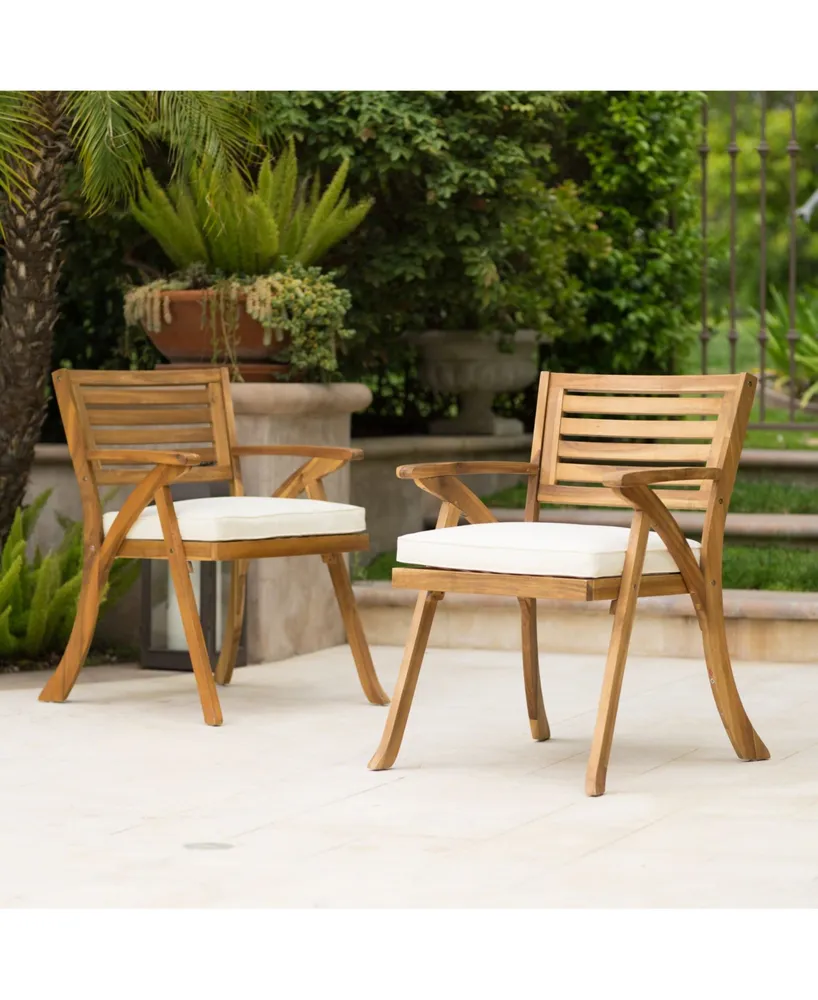 Noble House Hermosa Outdoor Arm Chair, Set of 2