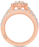 Certified Diamond Pear Halo Bridal Set (2 ct. t.w.) 18k White, Yellow or Rose Gold