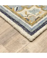 Jhb Design Garden GAR02 Blue 2'6" x 8' Runner Rug