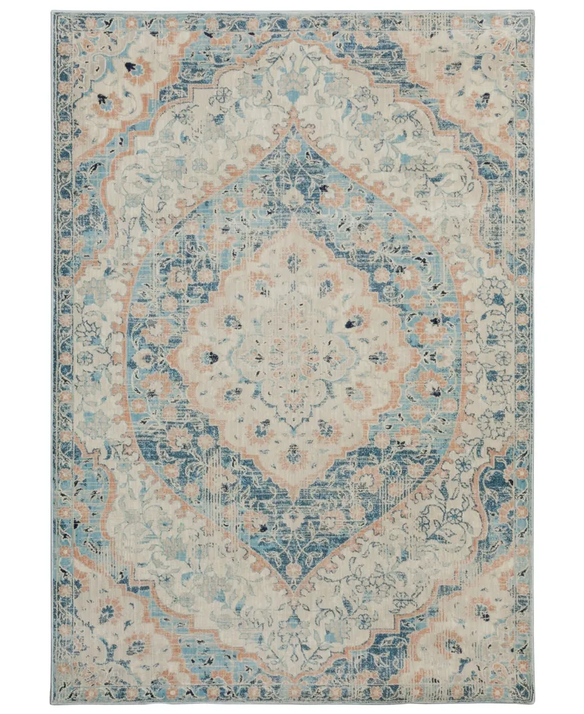 Jhb Design Arcadia ARC11 Blue 5'3" x 7'6" Area Rug