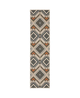 Oriental Weavers Latitude 002X3 Gray 1'10" x 7'6" Runner Rug