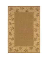 Oriental Weavers Lanai LAN03 Tan 7'3" x 10'6" Outdoor Area Rug