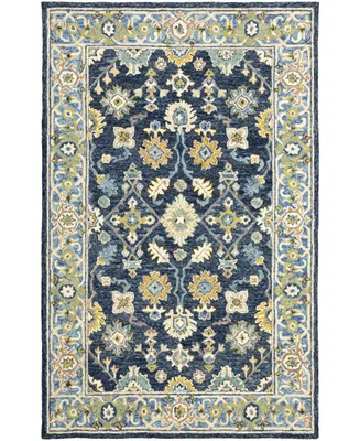 Jhb Design Garden GAR05 Navy 3'6" x 5'6" Area Rug