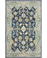 Jhb Design Garden GAR05 Navy 3'6" x 5'6" Area Rug