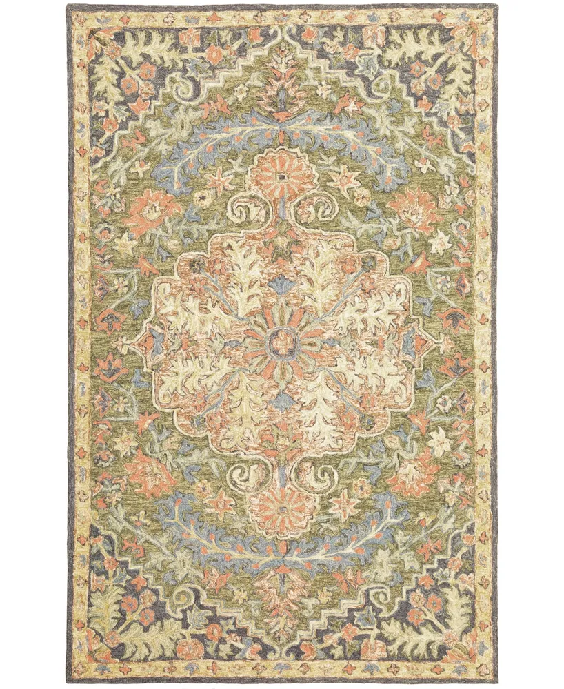 Jhb Design Garden GAR01 Blue 3'6" x 5'6" Area Rug