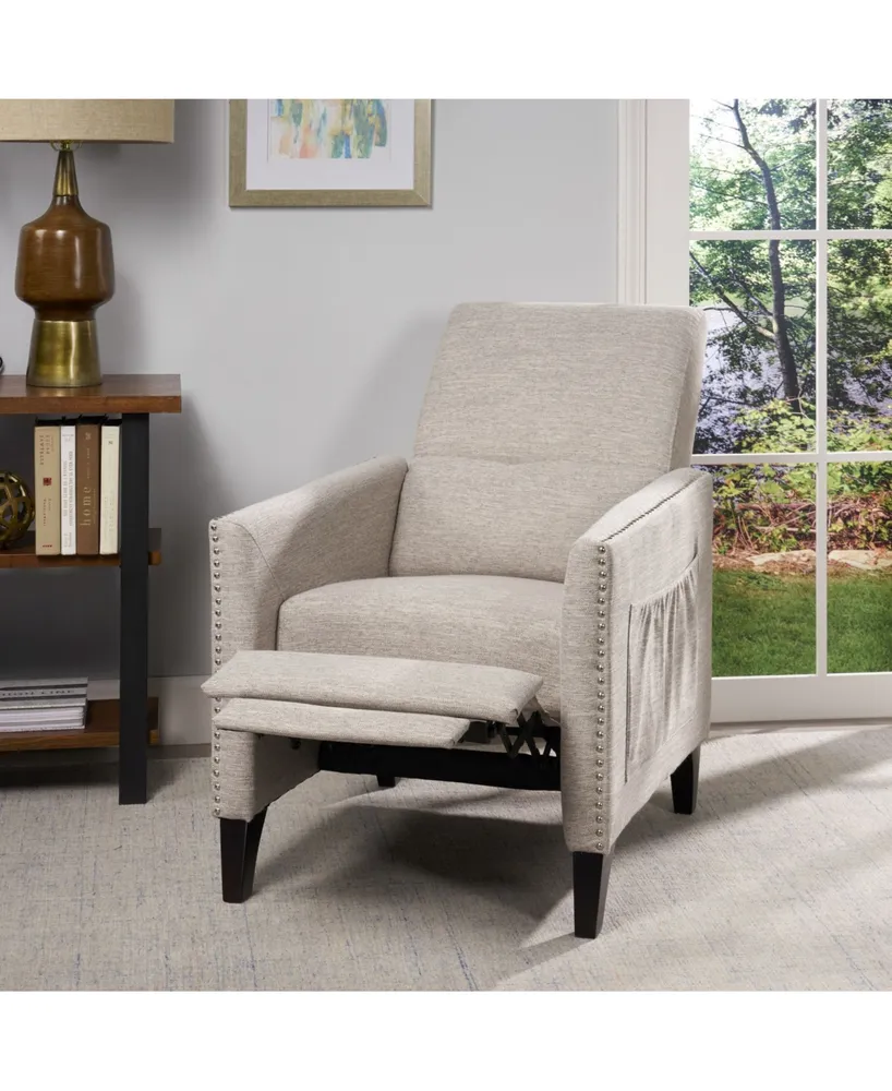 Noble House Alscot Contemporary Push Back Recliner