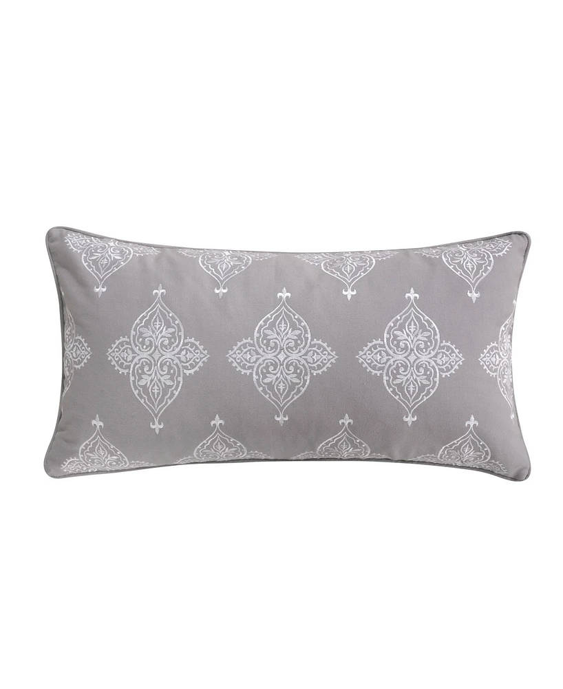 Levtex Rome Embroidered Decorative Pillow, 12" x 24"