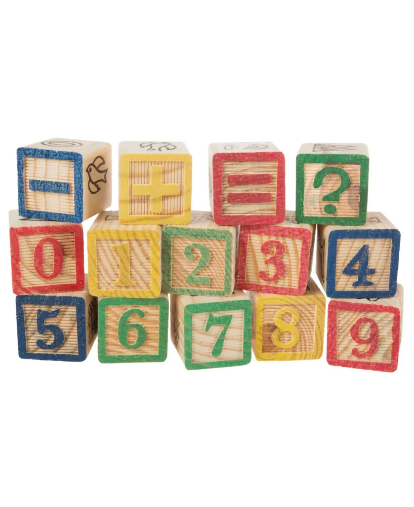Hey Play Abc And 123 Wooden Blocks - Alphabet Letters And Numbers Learning Block Set