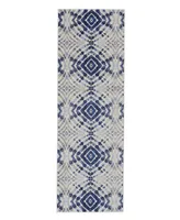 Feizy Milton R3469 Blue 2'7" x 8' Runner Rug