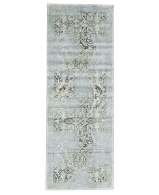 Feizy Katari R3374 White 2'10" x 7'10" Runner Rug