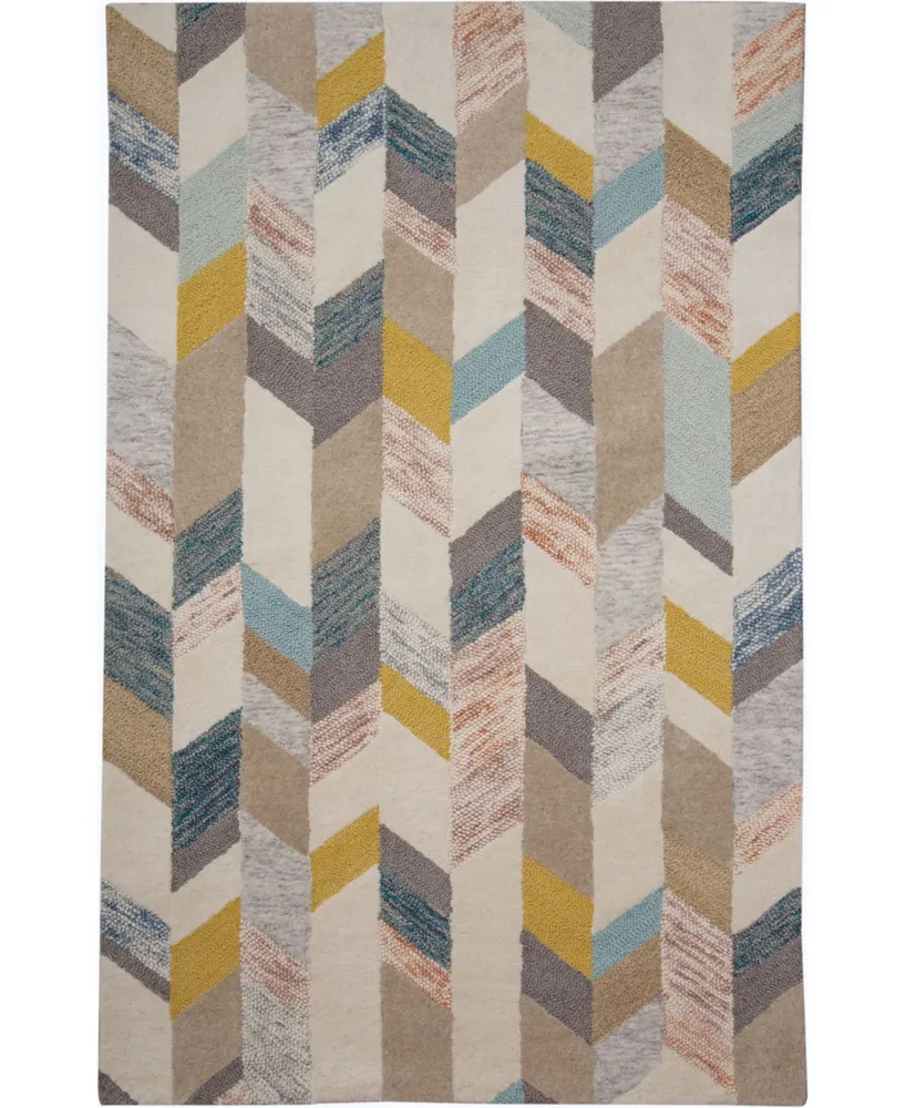 Feizy Arazad R8446 Gray and Gold 5' x 8' Area Rug