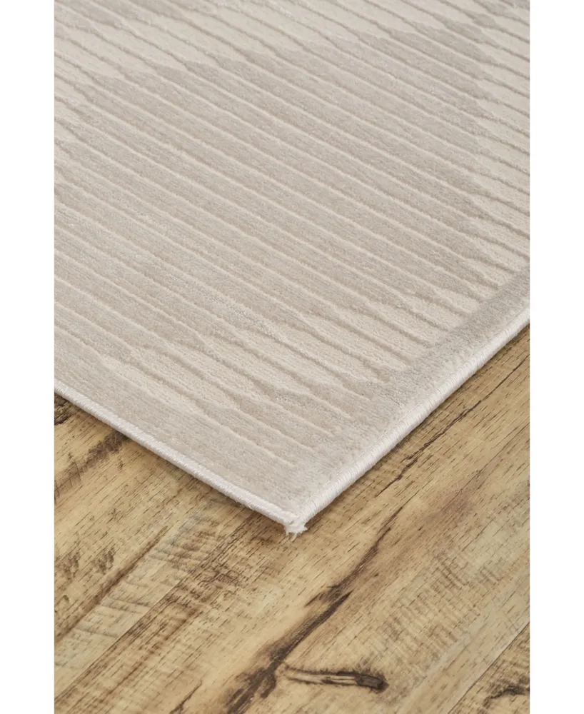 Feizy Prasad R3678 Cream 5' x 8' Area Rug