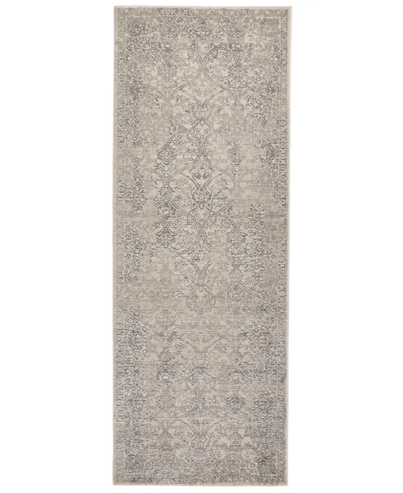 Feizy Prasad R3682 Silver 2'10" x 7'10" Runner Rug