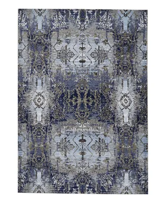 Feizy Gaspar R3834 Blue 6'7" x 9'6" Area Rug