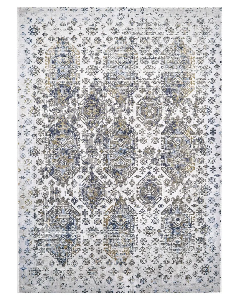 Feizy Marigold R3832 White 6'7" x 9'6" Area Rug