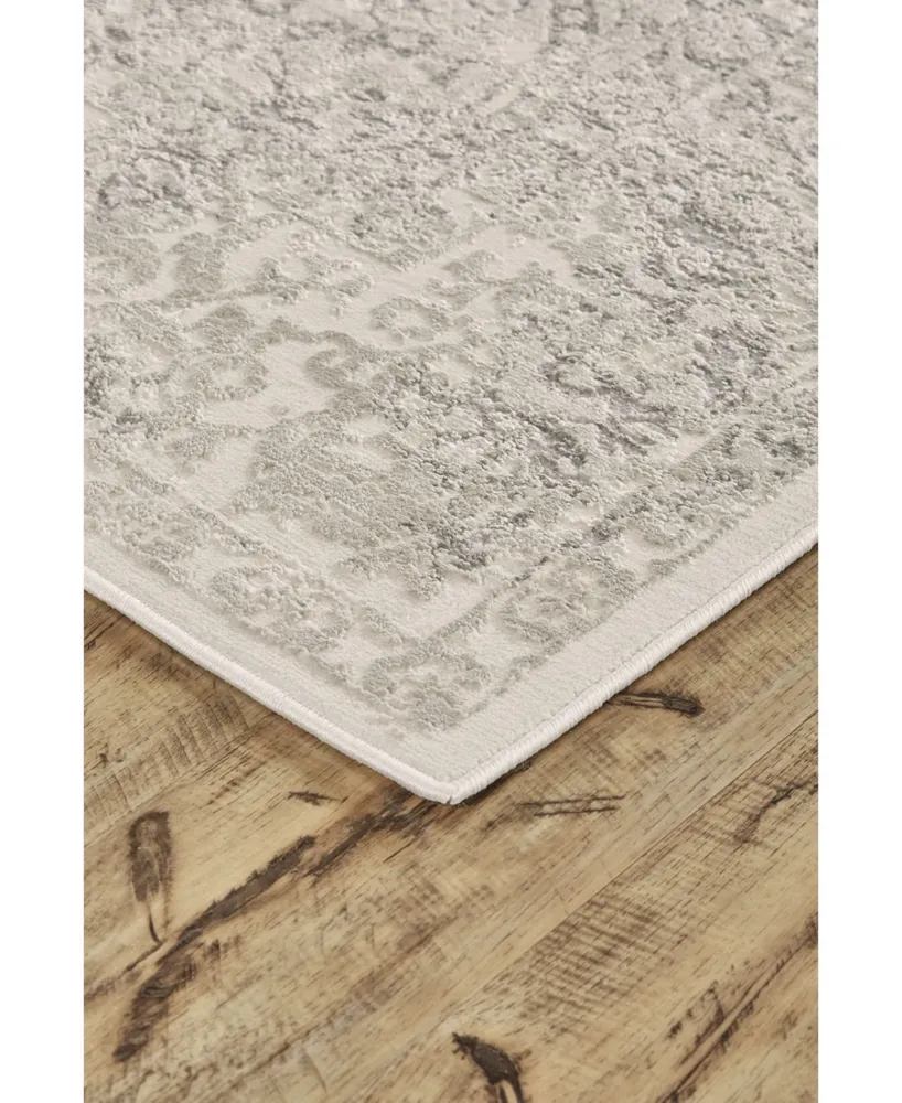 Feizy Prasad R3682 Silver 1'8" x 2'10" Area Rug