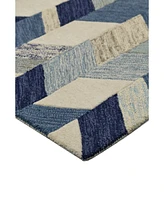 Feizy Arazad R8446 Blue and Ivory 5' x 8' Area Rug