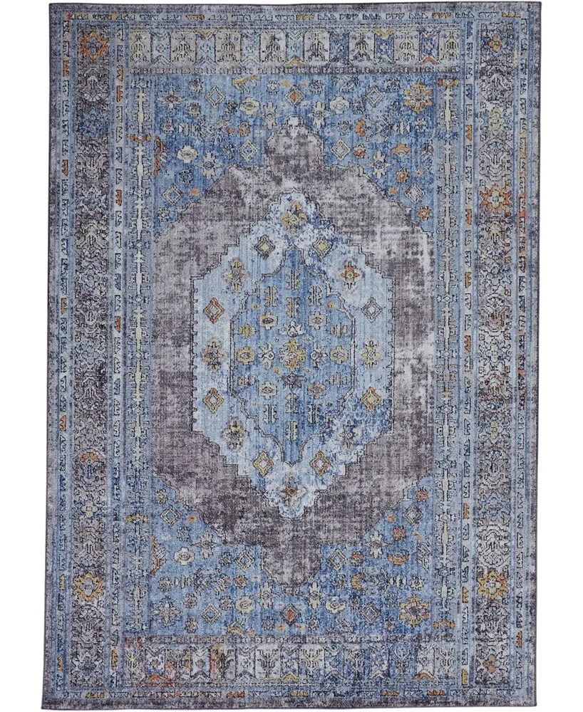 Feizy Armant R3912 Blue 6'7" x 9'6" Area Rug