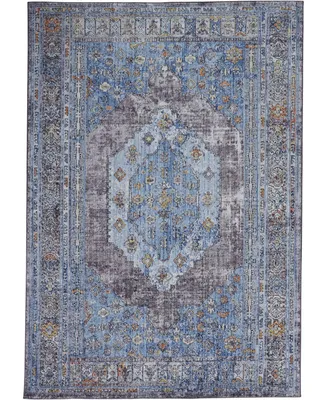 Feizy Armant R3912 Blue 6'7" x 9'6" Area Rug