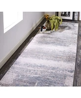 Feizy Cadiz R3888 Silver 3'1" x 10' Runner Rug
