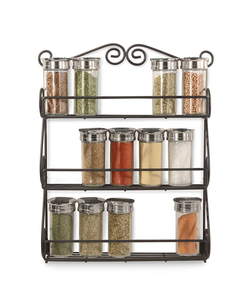 Spectrum Scroll Wall Mount 3-Tier Spice Rack