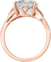 Lali Jewels Aquamarine (3-1/2 ct. t.w.) & Diamond (1/3 14k Rose Gold