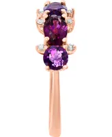 Lali Jewels Multi-Gemstone (2-1/4 ct. t.w.) & Diamond (1/20 ct. t.w.) Ring in 14k Rose Gold