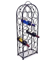 Sorbus 23-Bottle Bordeaux Chateau Wine Rack - Elegant Storage, Timeless Style, Optimal Freshness for Your Wine Collection (Black)