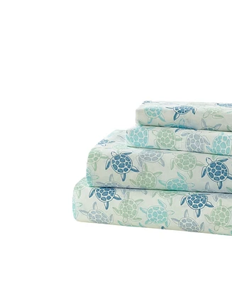 Seaside Resort Turtle Road Printed Sheet Set, Twin