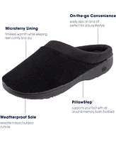 Isotoner Signature Microterry Pillowstep Slippers with Satin Trim