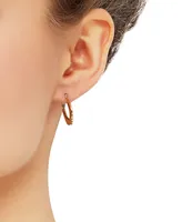 Tulip Hoop Earrings in 14k Gold