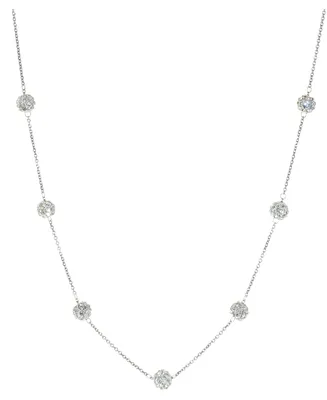 Giani Bernini Crystal Ball 18" Statement Necklace in Sterling Silver, Created for Macy's
