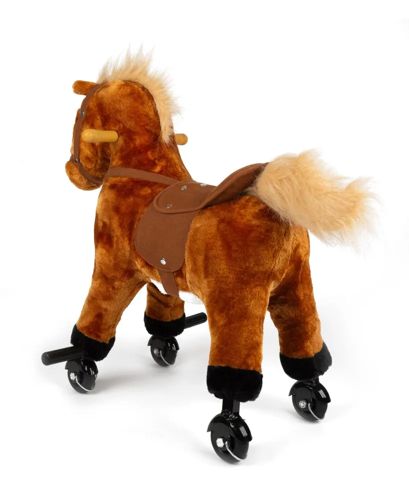 Ponyland Brown Plush Action Pony Giddy-Up Walking Horse with Sound