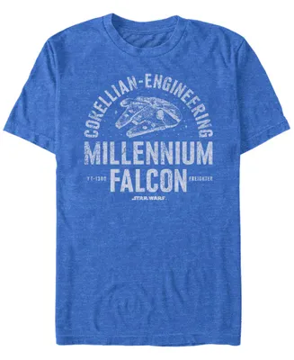 Fifth Sun Men's Star Wars Millennium Falcon Corellian Engineering Freighter Short Sleeve T-shirt