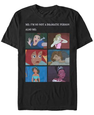 Fifth Sun Men's Disney Princess Not Dramatic Meme Panel Short Sleeve T-shirt