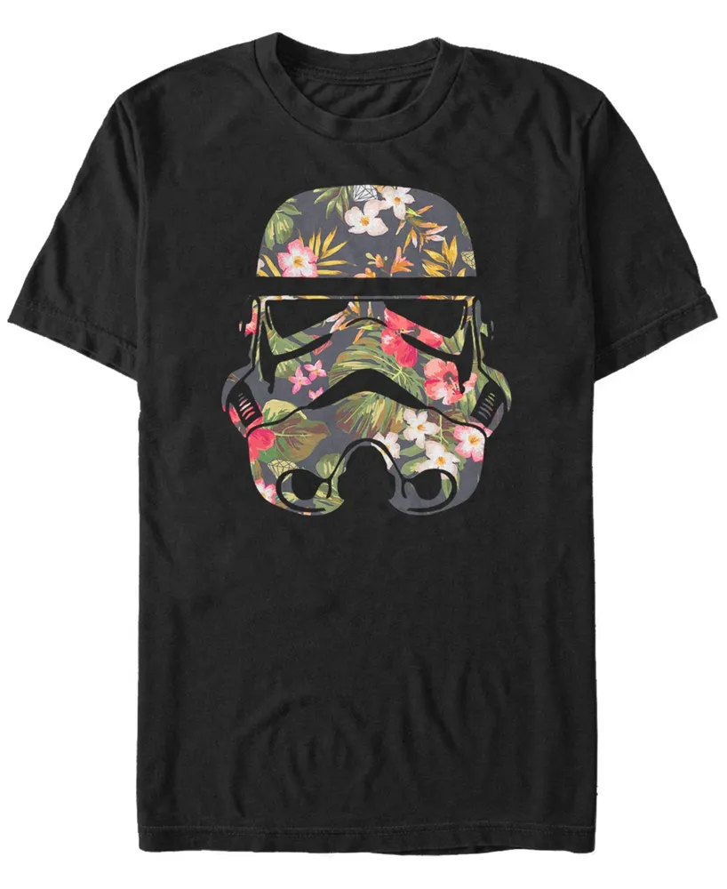 Fifth Sun Men's Star Wars Tropical Stormtrooper Floral Print Short Sleeve T-shirt
