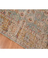 Amer Rugs Eternal Ete-27 Teal/ Gold 7'6" x 9'6" Area Rug