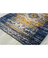 Closeout! Amer Rugs Manhattan Man-34 Navy 2'6" x 7'6" Runner Rug