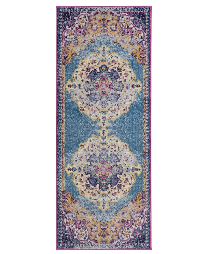 Closeout! Amer Rugs Manhattan Man-3 Blue 2'6" x 6' Runner Rug