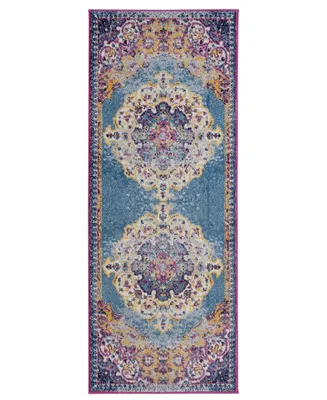 Amer Rugs Manhattan Man-3 Blue 2'6" x 6' Runner Rug